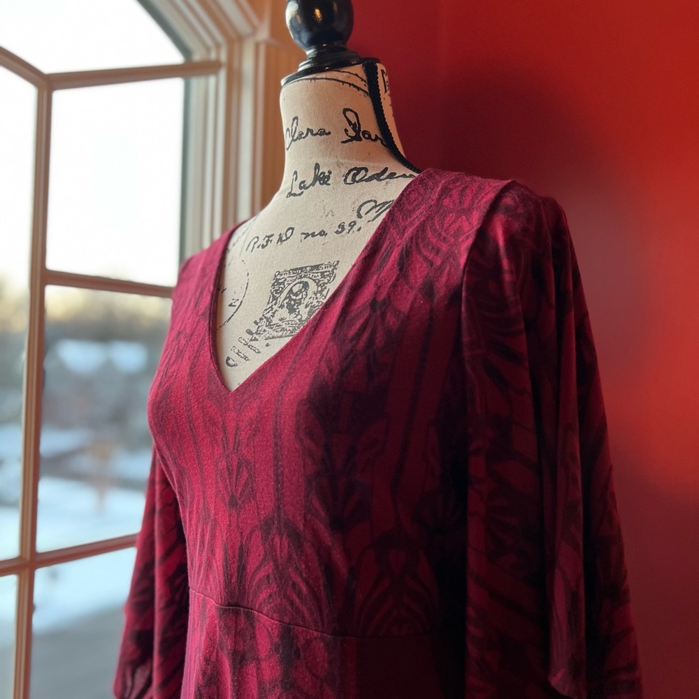 Rare Anthropologie vintage  Akemi + Kin red Isolde knit dress, NWT. Petite Med. - Picture 11 of 16